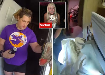 Chilling moment Vegas cops find woman's body in freezer after she was allegedly murdered by trans house guest
