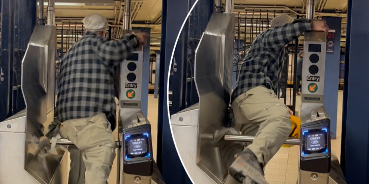 MTA’s new subway spikes fail to deter turnstile jumpers at NYC station