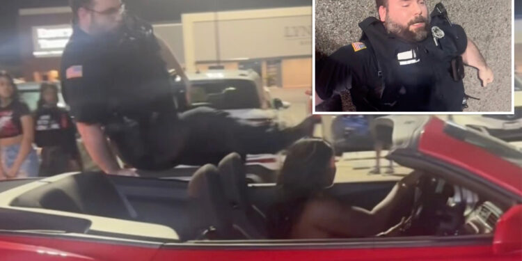 Mob mocks, posts TikTok video of injured cop flung from fleeing woman's car