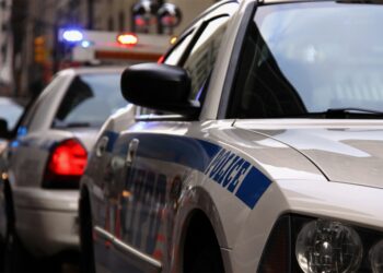 A photo of an NYPD cruiser.