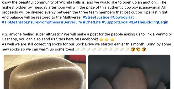 Stone Oven Pizza in Wichita Falls, TX Facebook post