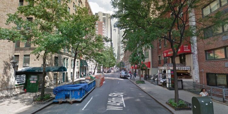 Pictured: West 45th Street between Eighth and Ninth avenues