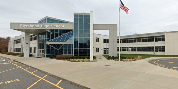 Riverhead High School is shown.