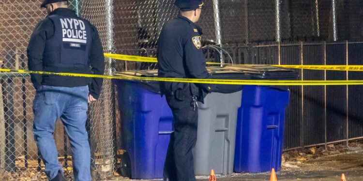 NYPD, ESU and EMT's at the scene of a barracaded person who shot 2 people