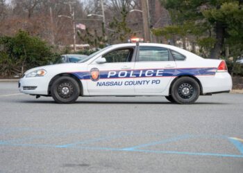 A Nassau County Police Department vehicle