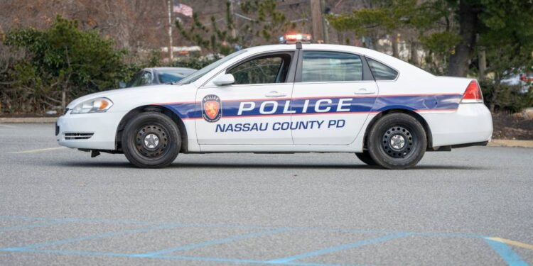 A Nassau County Police Department vehicle