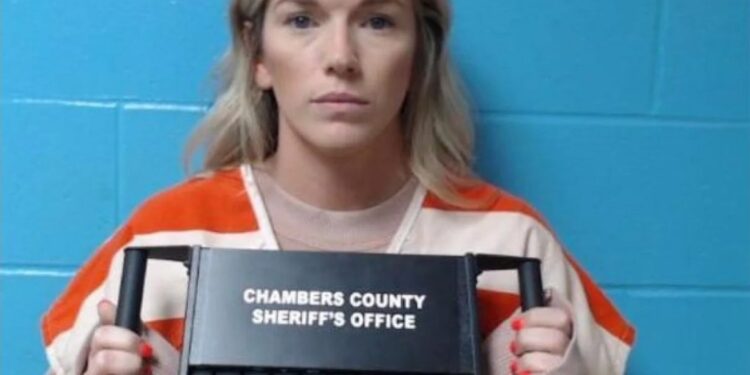 Molly Colleen Spears, 35, an arts and language teacher at Barbers Hill School in Mont Belvieu, was arrested Tuesday.