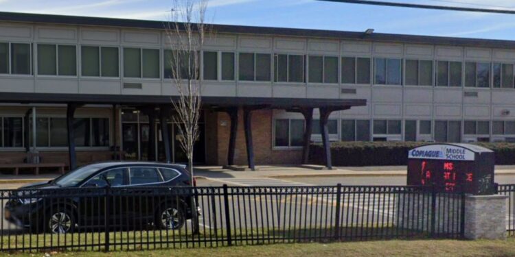 A 12-year-old boy was arrested for allegedly making a threat of "mass harm" at Copiague Middle School, cops said.