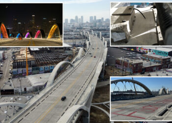 LA's glowing, $500 million bridge is dark and graffiti-covered after thieves stole the copper wire