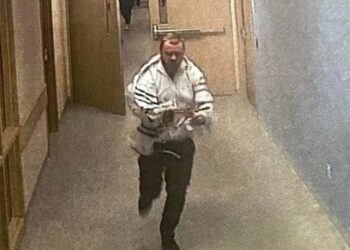 Surveillance footage captured Christopher Morgan escaping from the Garnet Health Medical Center.