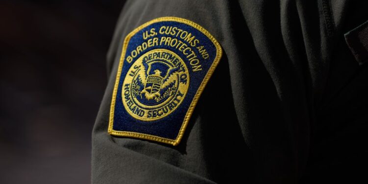 Patch on US Customs and Border Protection officer