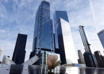 A rose is pictured at the 9/11 Memorial and Museum pool where on September 11, 2001, the attacks on the World Trade Center happened, in the Manhattan borough of New York City, U.S., January 23, 2025