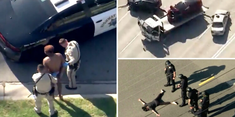 Videos show bizarre scenes from LA hit-and-run, arrest of boxer-clad suspect and Weezer wife shooting