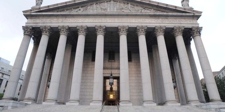 A general view of the Manhattan Supreme Courthouse in New York, NY