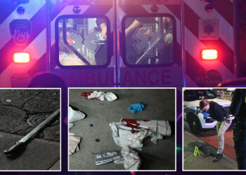 2 men stab each other with machete on NYC street