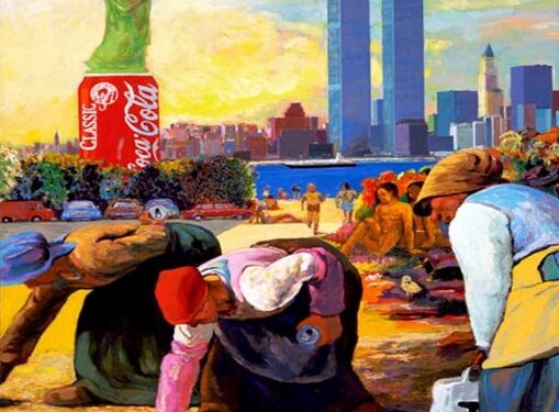 The thief ripped off a $500,000 painting, titled "City Gleaners" by T.F. Chen, from a home in Tottenville, Staten Island, authorities said.