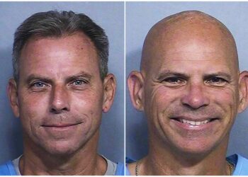 This combination of two booking photos provided by the California Department of Corrections shows Erik Menendez, left, and Lyle Menendez
