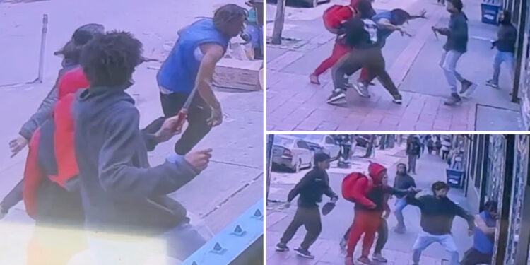 Wild video shows hotheaded youngsters stab teen in daytime melee outside NYC McDonald's