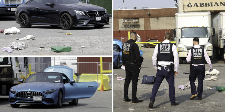 NYPD cop fires at armed BMW thieves who tried to mow down officers during heist from Queens shop: cops