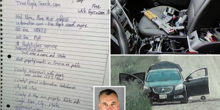 Notebooks found in Vance Boelter's car detail planning in Minnesota assassination