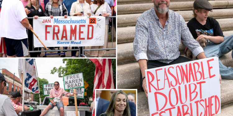 Obsessed Karen Read supporters gather outside court on closing arguments day in her murder retrial: ‘It’s so twisted. It’s so corrupt’
