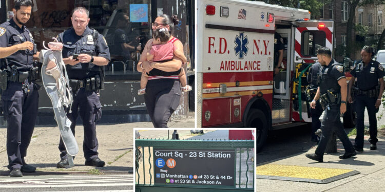 Stranger sprays mystery substance in face of mom, 25, and daughter, 11 months, on board NYC train: cops