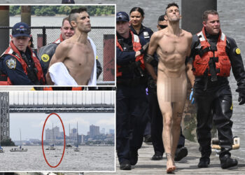 An unhinged NYC man ditched his clothes, then hijacked a dinghy