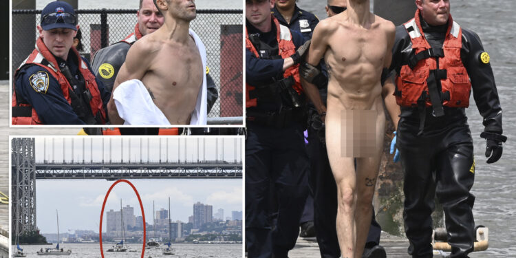 An unhinged NYC man ditched his clothes, then hijacked a dinghy