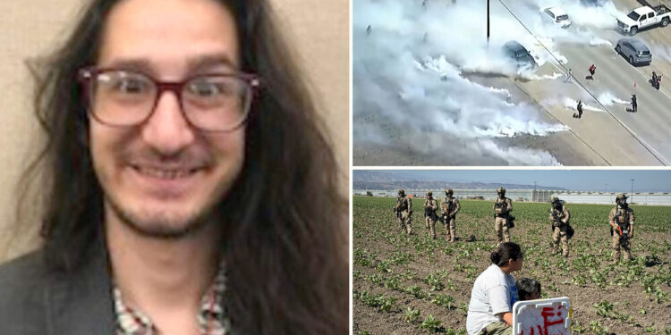 California professor Jonathan Anthony Caravello arrested for allegedly tossing tear gas canister at ICE agents during raid on marijuana farm