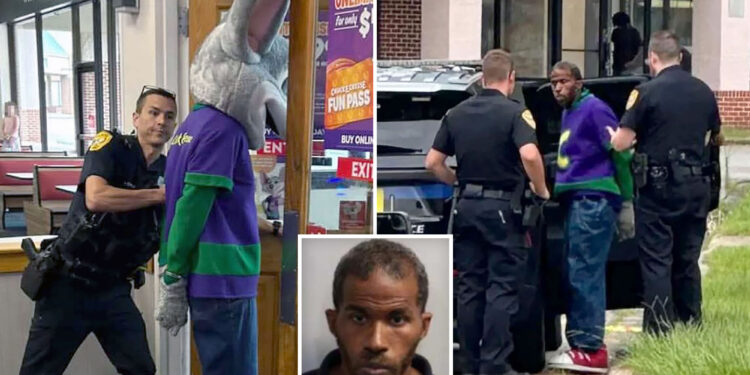 Chuck E. Cheese mascot arrested in front of horrified kids in Florida