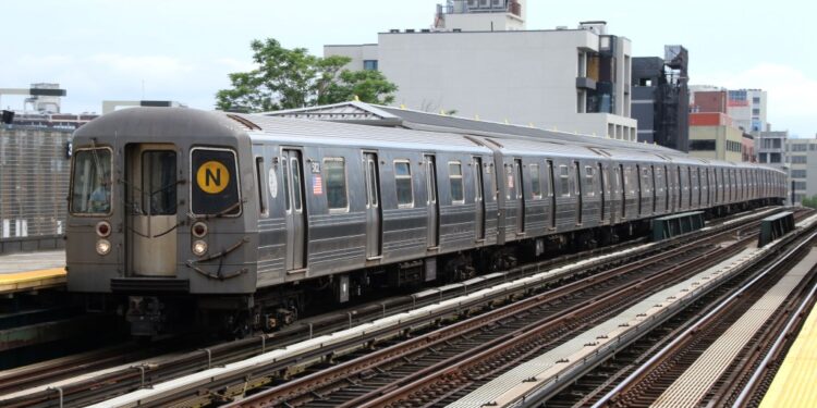 MTA N train at 36th Avenue station.
