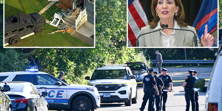 Long Island police rip Gov. Hochul for bragging about decrease in crime hours before cop is shot in face