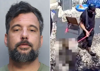 Marine vet violently kicks, yanks 6-year-old stepson on dog leash, disturbing video shows