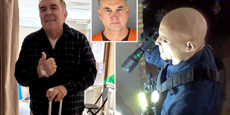 Minnesota state Senator John Hoffman leaves hospital after being shot 9 times by man posing as officer