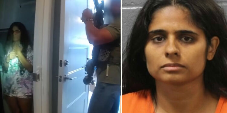 New video details home raid of Oklahoma pediatrician Neha Gupta accused of drowning 4-year-old daughter in Florida