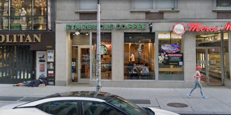 PICTURED: Starbucks at 1411 Avenue of the Americas.
