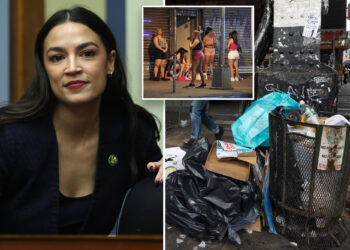 AOC mocked for war on trash on seedy Roosevelt Avenue
