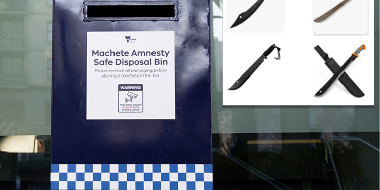 Australian state rolls out machete ‘disposal bins’ ahead of ban