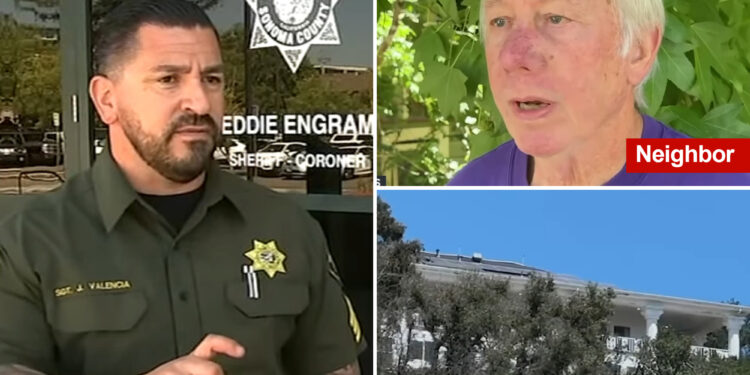 California father, believed to have died from natural causes, was killed by 'tired' son-in-law in hilltop mansion