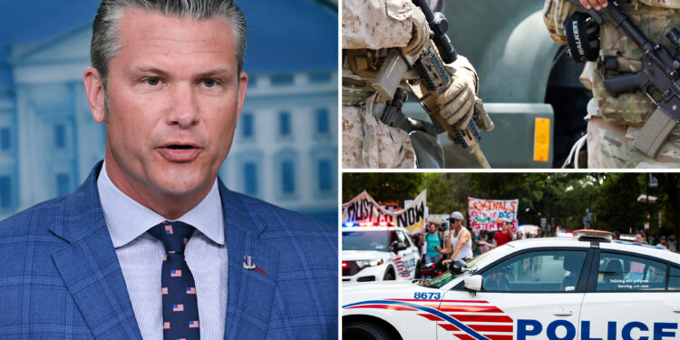 Hegseth says DC National Guard will not be involved in law enforcement functions but he’ll ‘have their back’ if they need to ‘temporarily detain’ criminals 