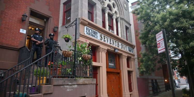 The man got into a knife fight with his 40-year-old husband inside the apartment on West 138th Street near Frederick Douglass Boulevard, neighboring the Victory Tabernacle Seventh Day Christian Church, law enforcement sources said.