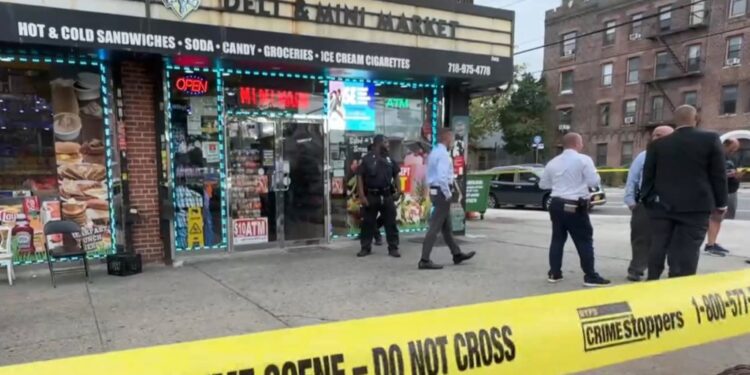 The disturbed attacker walked into the NY Deli & Mini Market Corp. on Hegeman Avenue near Van Siclen Avenue just after 3 p.m., and workers -- including the victim -- asked him to leave, law enforcement sources said. 