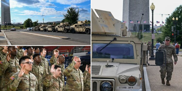 National Guard takes to the streets of DC in support of Trump’s crime crackdown