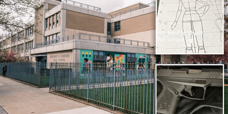 Boy, 16, caught with loaded gun at NYC high school charged as officials reveal the weapon was one of 4,000 seized in NYC this year