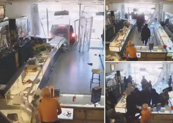 California jewelry store owner, 88, assaulted by gang of masked thieves during smash-and-grab robbery