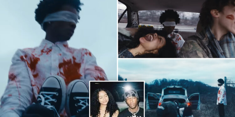 D4vd made creepy music video of him dragging body to a trunk