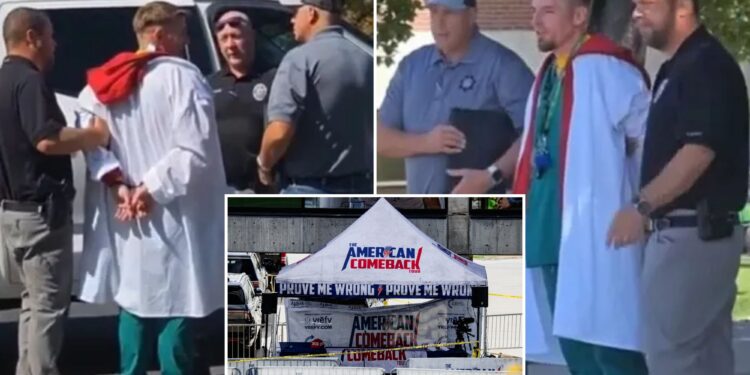 Russell Kim Kennington arrested for entering Charlie Kirk assassination crime scene at Utah Valley University