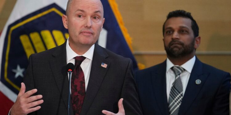 Utah Gov. Spencer Cox speaks at a press conference.