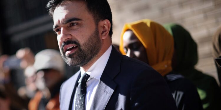 Democratic candidate for New York City Mayor Zohran Mamdani makes a statement outside the Islamic Cultural Center of the Bronx in New York City, U.S., October 24, 2025.