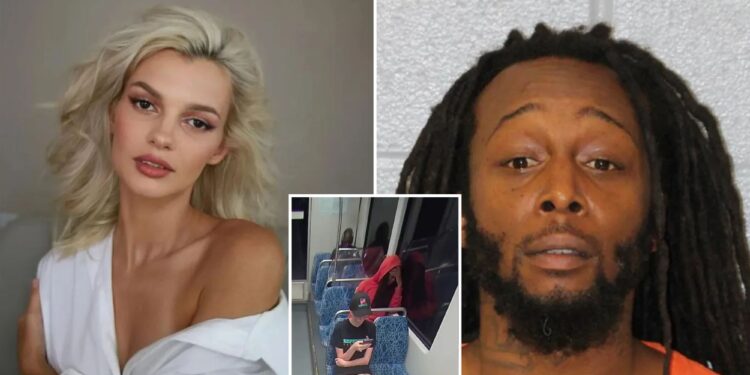 Chilling video shows Iryna Zarutska's cold-blooded accused killer calmly walk off Charlotte train after fatal stabbing